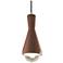 Erlen Pendant - Canyon Clay - Brushed Nickel - Black Cord