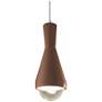 Erlen Pendant - Canyon Clay - Brushed Nickel - White Cord
