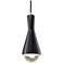 Erlen Pendant - Carbon Black - Brushed Nickel - Black Cord