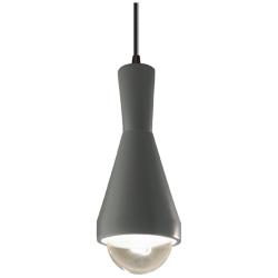 Erlen Pendant - Pewter Green - Dark Bronze - Black Cord