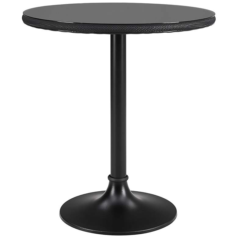 Image 2 Erlend 29 1/4" Wide Matte Black Round Outdoor Dining Table