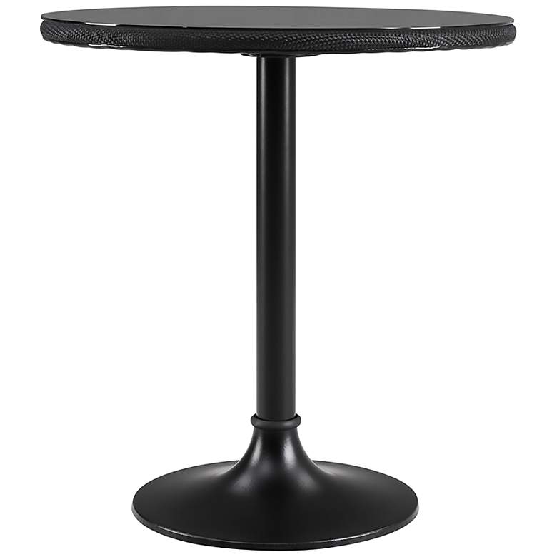 Image 6 Erlend 29 1/4" Wide Matte Black Round Outdoor Dining Table more views