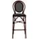 Erlend 30" Black and Brown Outdoor Bar Stool