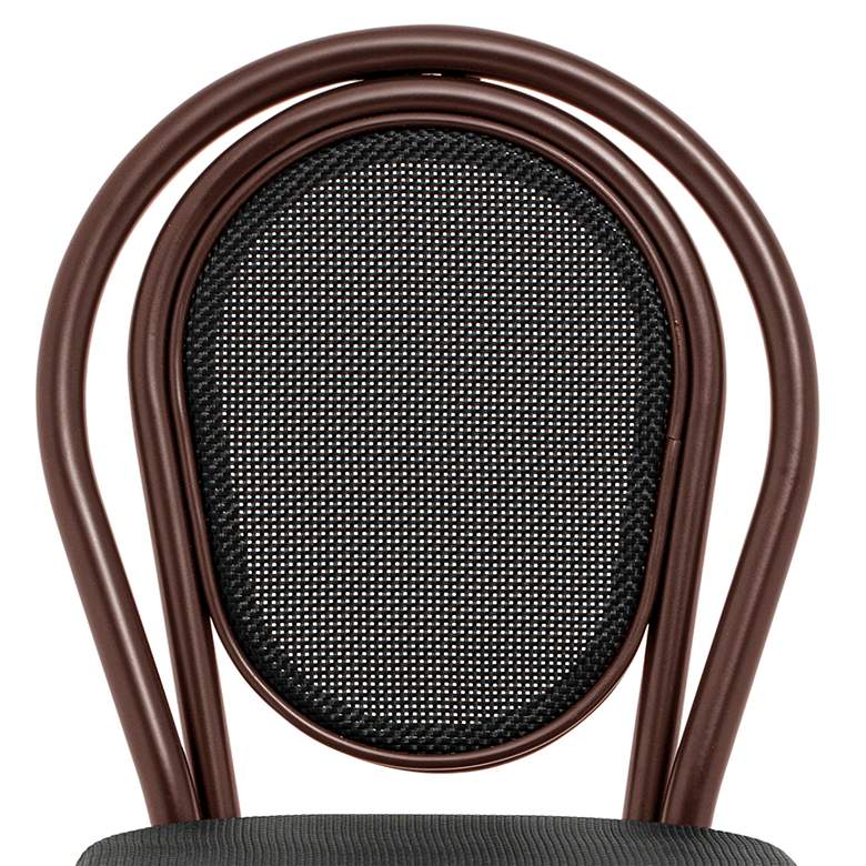 Image 2 Erlend 30" Black and Brown Outdoor Bar Stool more views