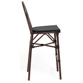 Image3 of Erlend 30" Black and Brown Outdoor Bar Stool more views