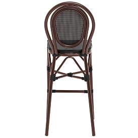 Image4 of Erlend 30" Black and Brown Outdoor Bar Stool more views