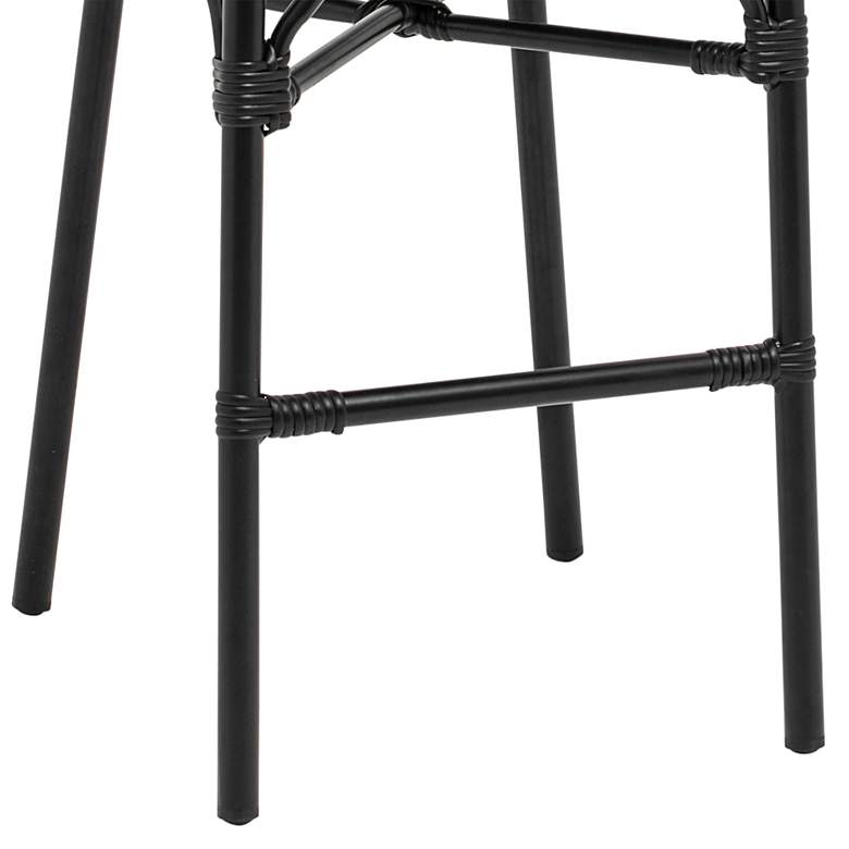 Image 3 Erlend 30 inch Black Outdoor Bar Stools Set of 2 more views