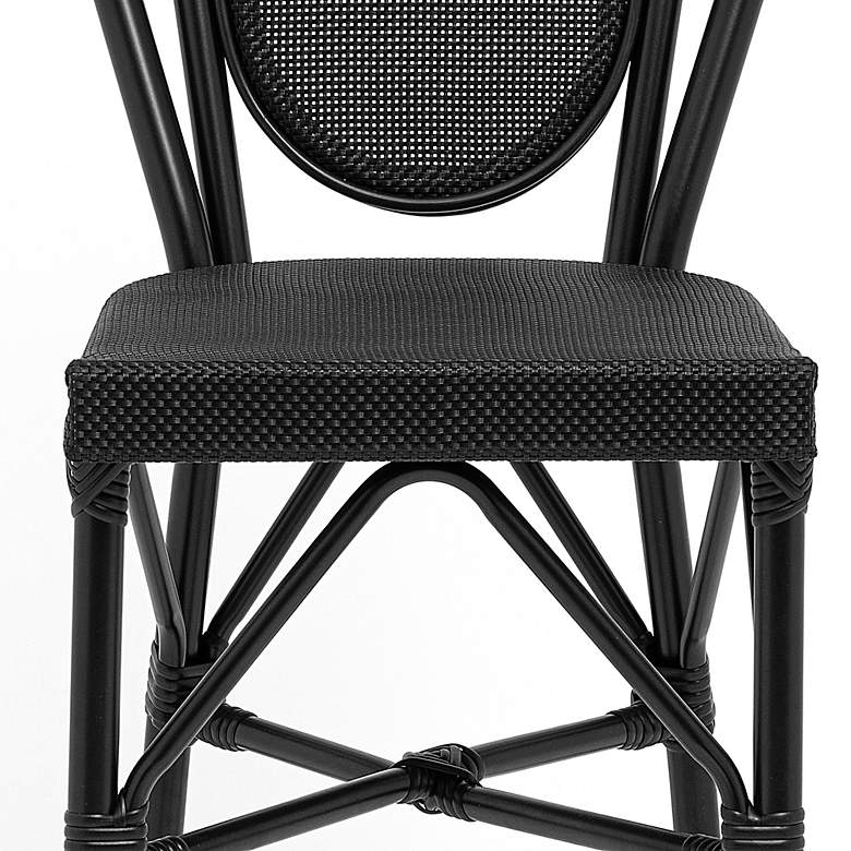Image 4 Erlend 30 inch Black Outdoor Bar Stools Set of 2 more views