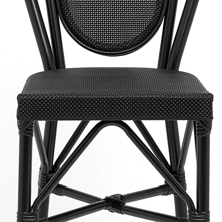 Image 4 Erlend 30" Black Outdoor Bar Stools Set of 2 more views