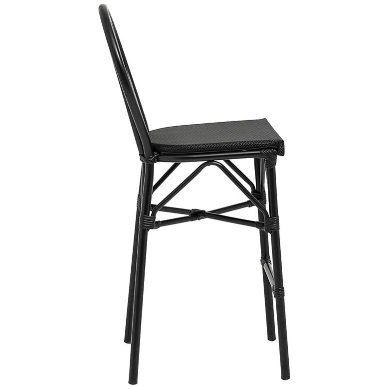 Image 6 Erlend 30" Black Outdoor Bar Stools Set of 2 more views