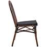Erlend Black and Brown Outdoor Stacking Side Chairs Set of 2 in scene
