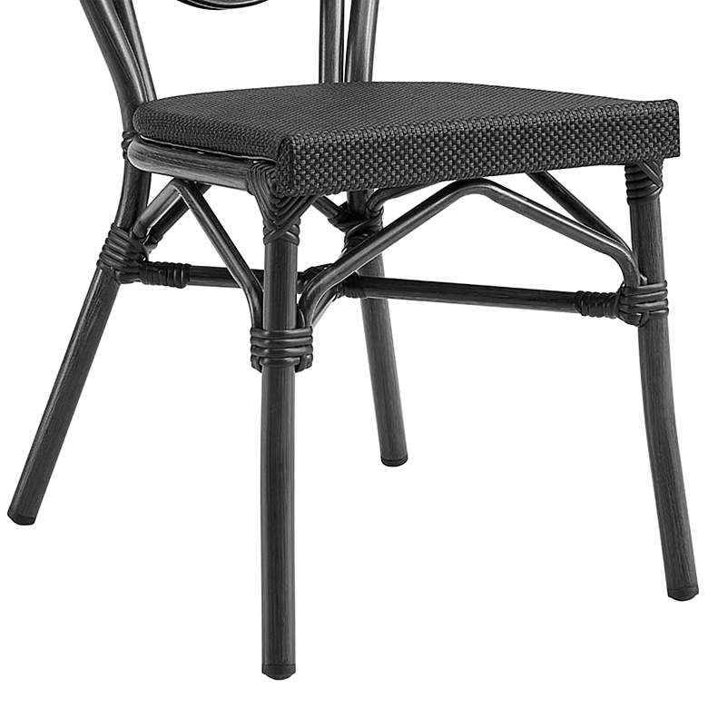 Image 3 Erlend Black Outdoor Stacking Side Chairs Set of 2 more views