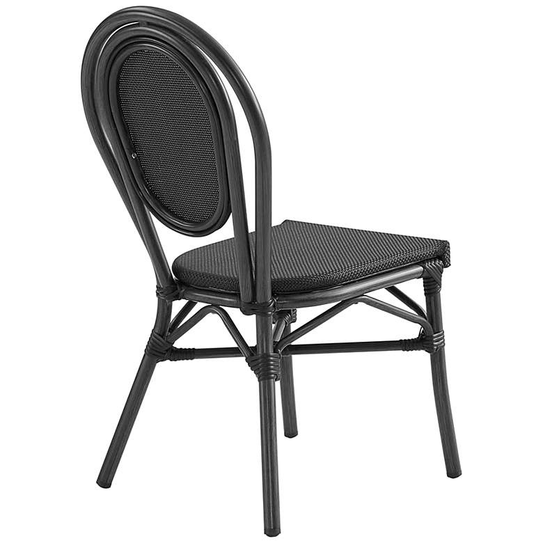 Image 5 Erlend Black Outdoor Stacking Side Chairs Set of 2 more views