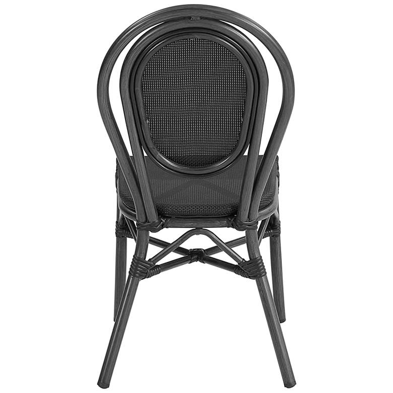 Image 6 Erlend Black Outdoor Stacking Side Chairs Set of 2 more views