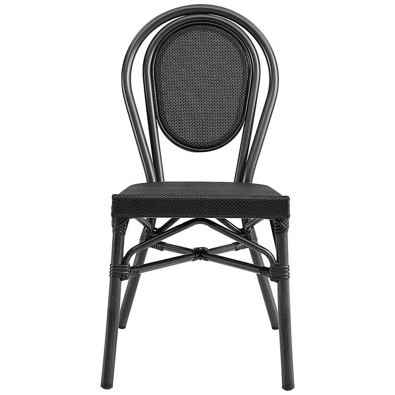Image 7 Erlend Black Outdoor Stacking Side Chairs Set of 2 more views
