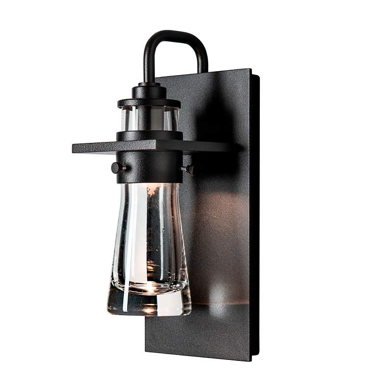 Image 2 Erlenmeyer 11.2"H Medium Coastal Black Outdoor Sconce w/ Clear Glass S more views
