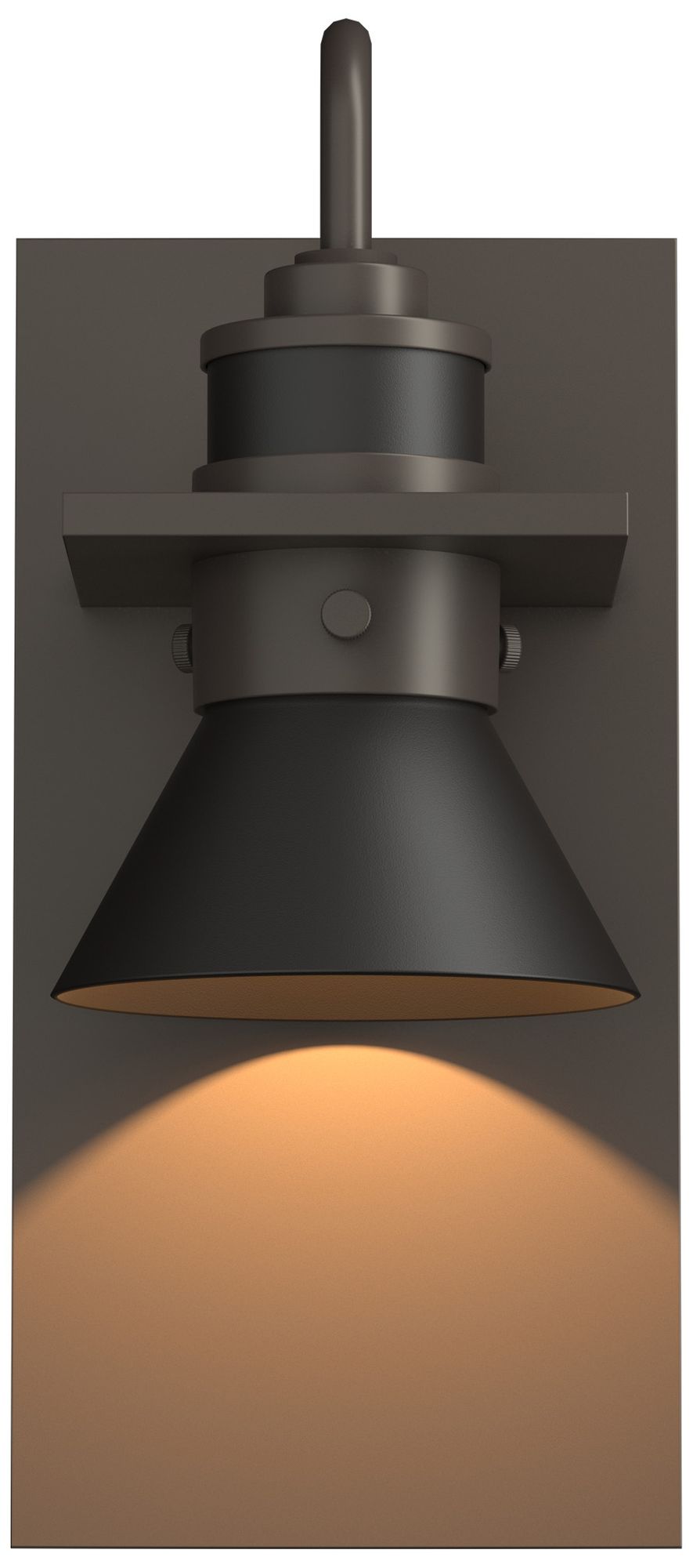 Erlenmeyer 11.3"H Rubbed Bronze Smoke Dark Sky Outdoor Sconce Made to Order