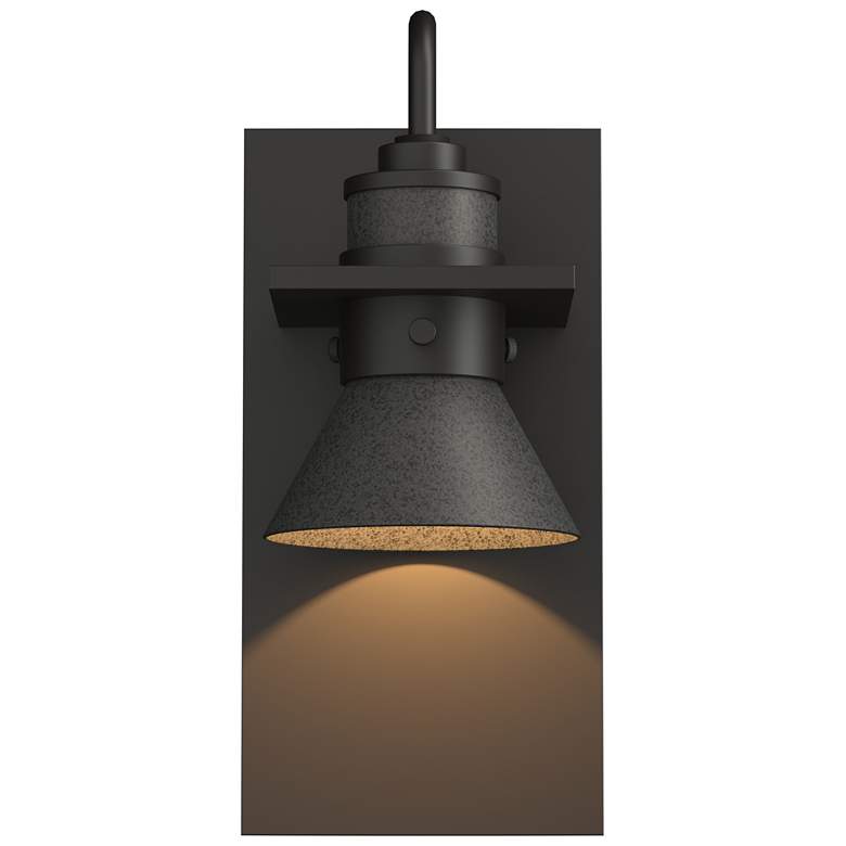 Image 1 Erlenmeyer 11.3"H Iron Accented Oiled Bronze Dark Sky Outdoor Sconce