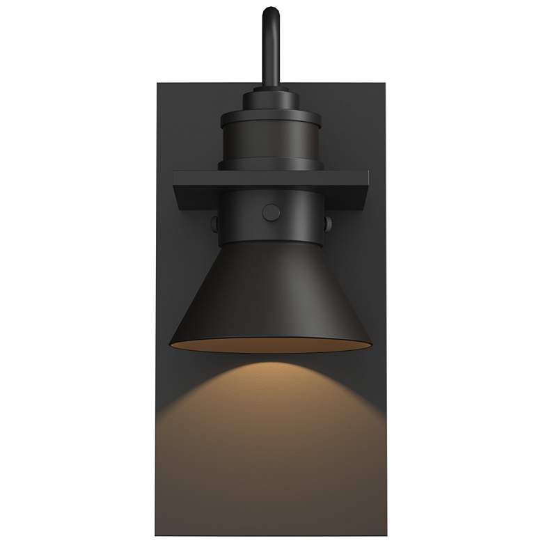 Image 1 Erlenmeyer 11.3"H Rubbed Bronze Accented Black Dark Sky Outdoor Sconce
