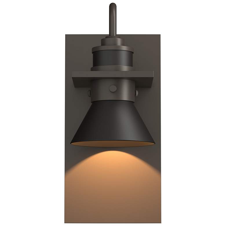 Image 1 Erlenmeyer 11.3"H Rubbed Bronze Accented Smoke Dark Sky Outdoor Sconce