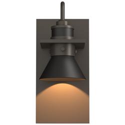 Erlenmeyer 11.3&quot;H Rubbed Bronze Accented Smoke Dark Sky Outdoor Sconce