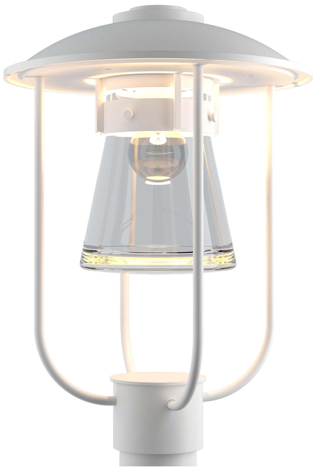 Erlenmeyer 12.1" High Coastal White Outdoor Post Light - Made to Order