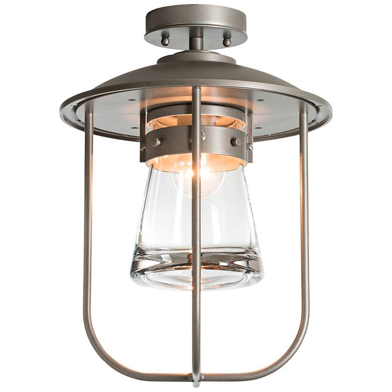 Image 1 Erlenmeyer 12" Wide Coastal Burnished Outdoor Ceiling Light