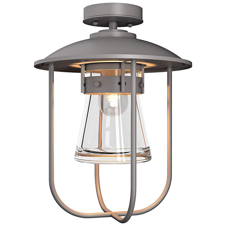 Image 3 Erlenmeyer 12" Wide Coastal Burnished Outdoor Ceiling Light more views