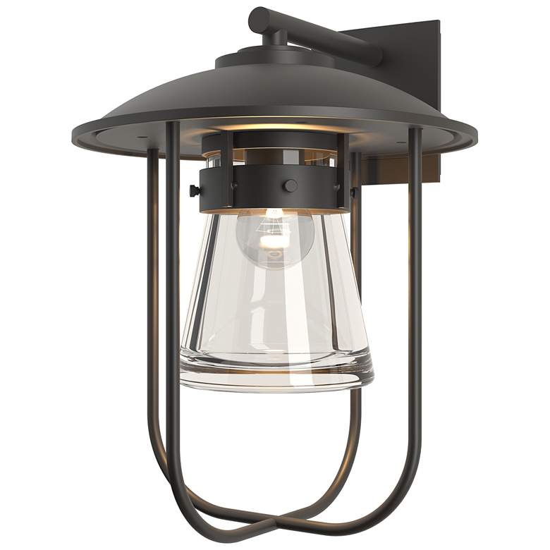 Image 1 Erlenmeyer 16.4"H Oil Rubbed Bronze Large Outdoor Sconce w/ Clear Shad
