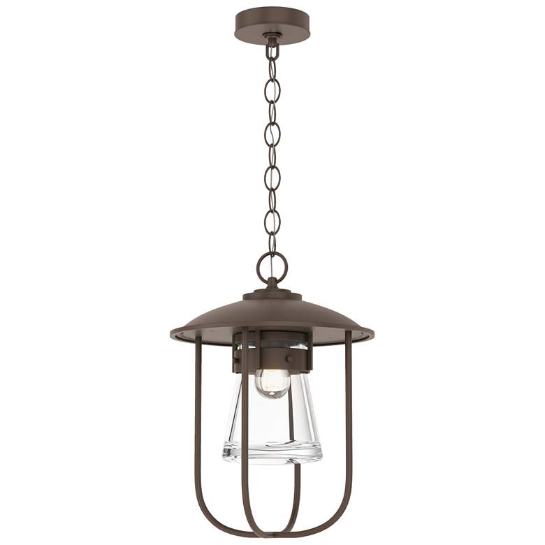 Image 1 Erlenmeyer 16.9" High Coastal Bronze Outdoor Pendant With Clear Glass 