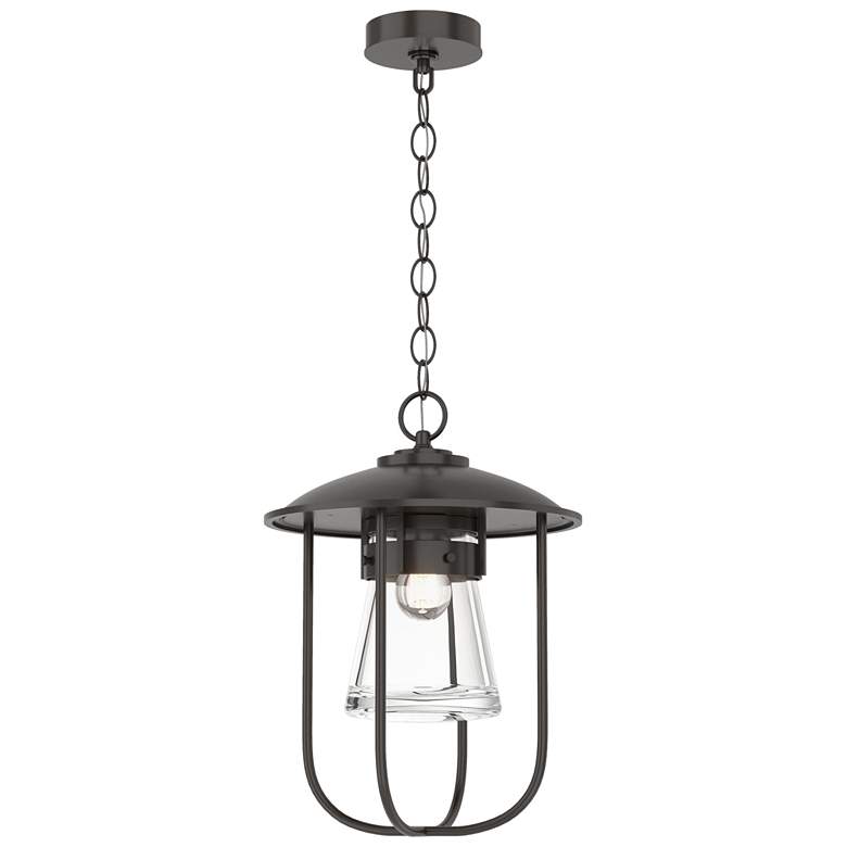 Image 1 Erlenmeyer 16.9"H Oil Rubbed Bronze Outdoor Pendant w/ Clear Glass Sha
