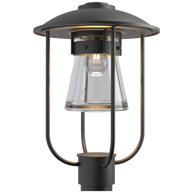 Image 1 Erlenmeyer 17.1 inchH Oil Rubbed Bronze Outdoor Post Light w/ Clear Shade