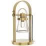 Erlenmeyer 19.4" High Modern Brass Table Lamp With Clear Glass Shade