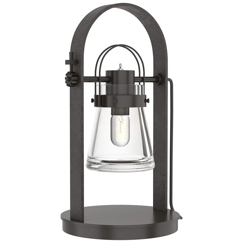 Image 1 Erlenmeyer 19.4" High Oil Rubbed Bronze Table Lamp With Clear Glass Sh