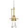 Erlenmeyer 3.3"W Modern Brass Standard Mini-Pendant w/ Clear Glass Sha
