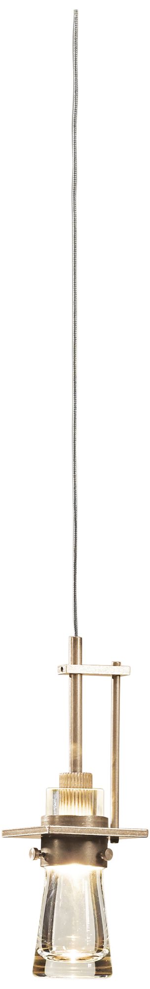 Image 2 Erlenmeyer 3.3"W Soft Gold Low Voltage Mini Pendant With Clear Shade