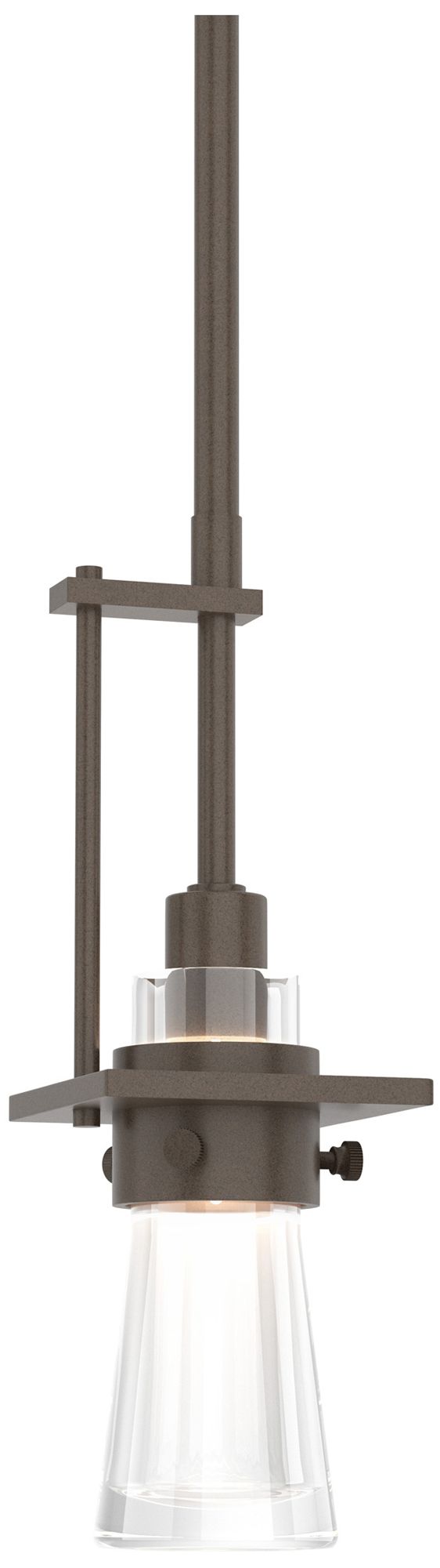 Erlenmeyer 3" Wide Bronze Mini Pendant w/ Clear Glass