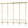 Erlenmeyer 48"W 5 Light Modern Brass Standard Pendant w/ Clear Glass S