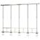 Erlenmeyer 48"W 5 Light Sterling Standard Pendant w/ Clear Glass Shade