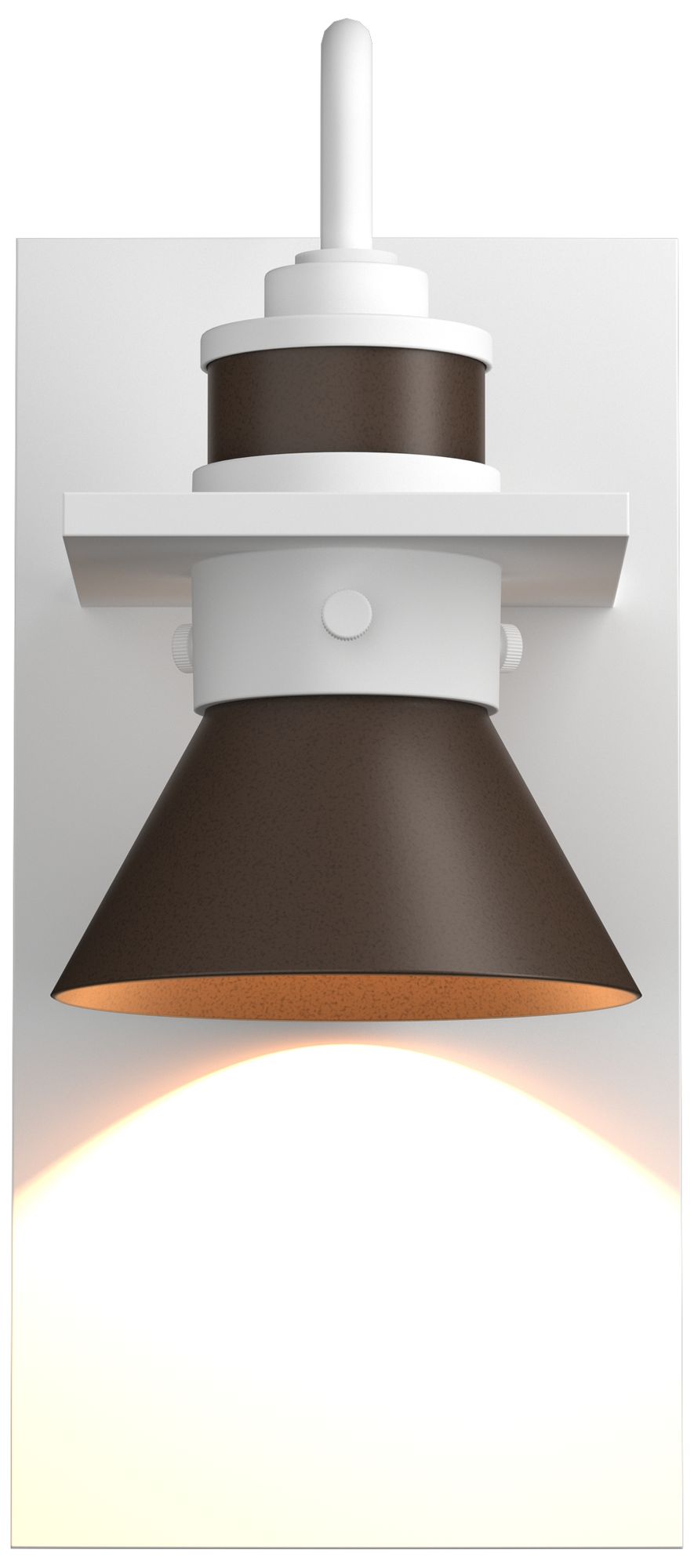 Erlenmeyer 5"H Bronze Coastal White Dark Sky Outdoor Sconce Made to Order
