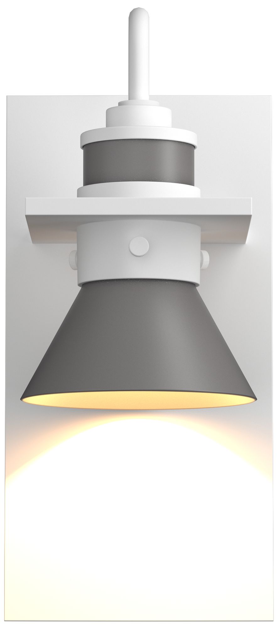 Erlenmeyer 5"H Steel Coastal White Dark Sky Outdoor Sconce Made to Order