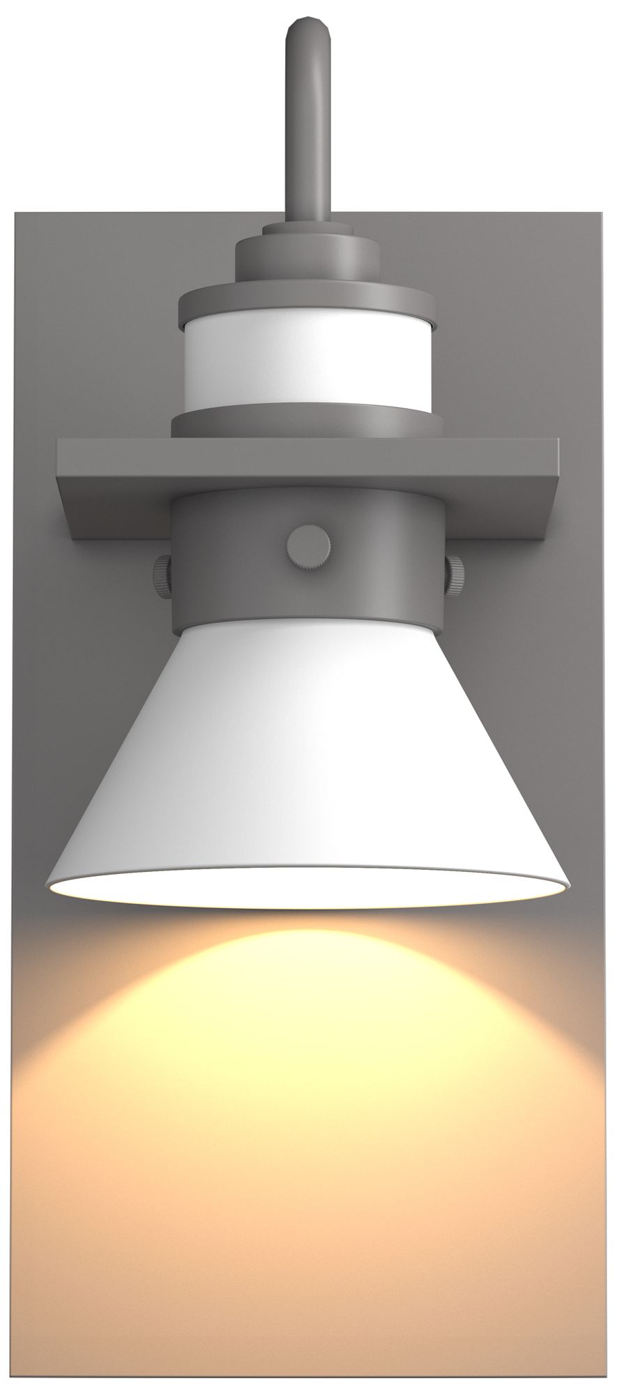Erlenmeyer 5"H White Coastal Steel Dark Sky Outdoor Sconce Made to Order
