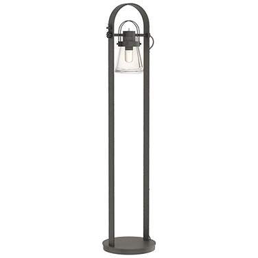 Erlenmeyer 51" High Natural Iron Floor Lamp With Clear Glass Shade