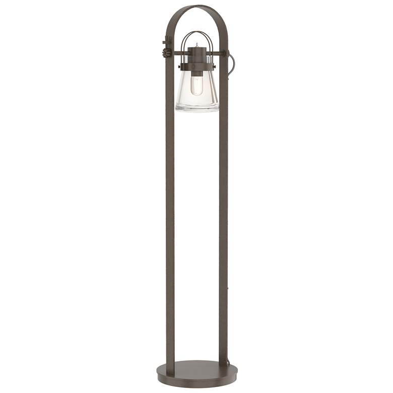 Image 1 Erlenmeyer 51 inch High Bronze Floor Lamp With Clear Glass Shade