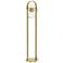 Erlenmeyer 51" High Modern Brass Floor Lamp With Clear Glass Shade