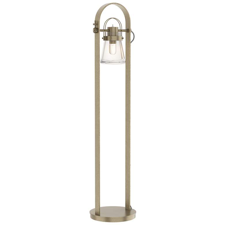 Image 1 Erlenmeyer 51" High Soft Gold Floor Lamp With Clear Glass Shade