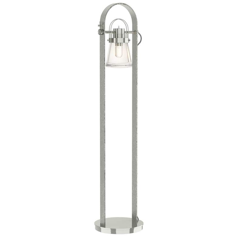 Image 1 Erlenmeyer 51" High Sterling Floor Lamp With Clear Glass Shade