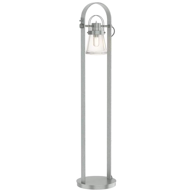 Image 1 Erlenmeyer 51" High Vintage Platinum Floor Lamp With Clear Glass Shade