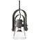 Erlenmeyer 6" Wide Large Natural Iron Mini-Pendant With Clear Glass Sh