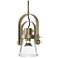 Erlenmeyer 6" Wide Large Soft Gold Mini-Pendant With Clear Glass Shade